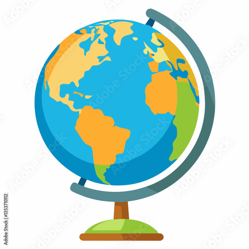 globe on white background