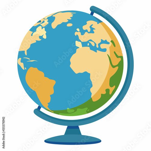 globe on white background