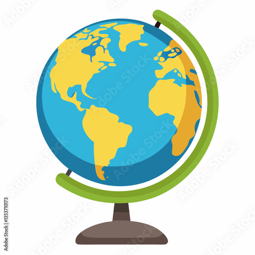 globe on white background