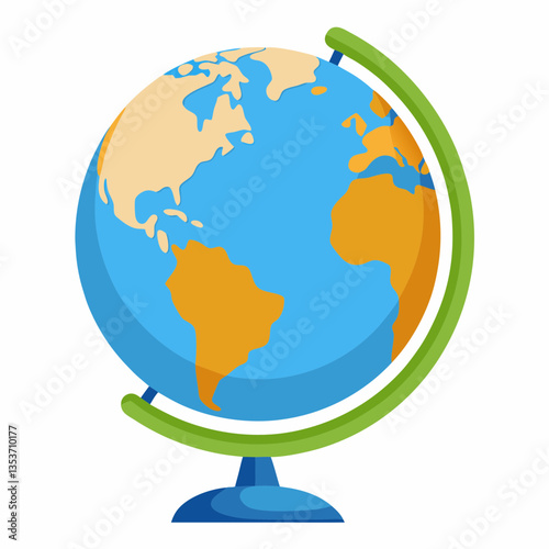 globe on white background