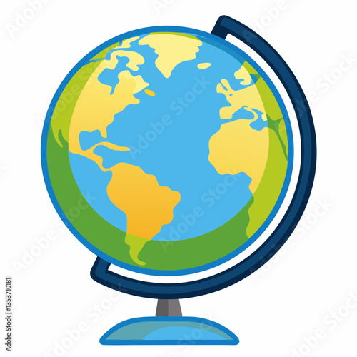 globe on white background