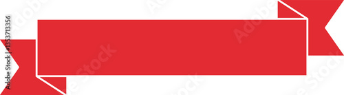Free Download Red Ribbon Banner Label - Flat Design Illustration	 - GFXLoad