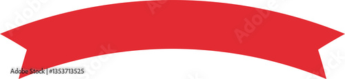 Free Download Red Ribbon Banner Label - Flat Design Illustration	 - GFXLoad