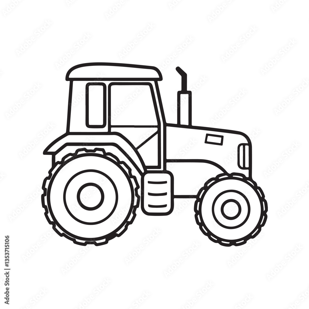 Obraz premium tractor vector icon