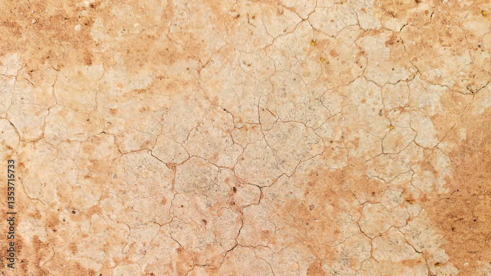 The ground has cracks in the top view for the background The ground has cracks in the top view for the background