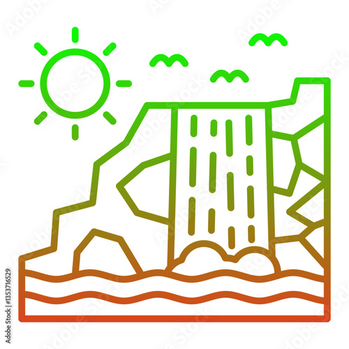 Waterfall Icon