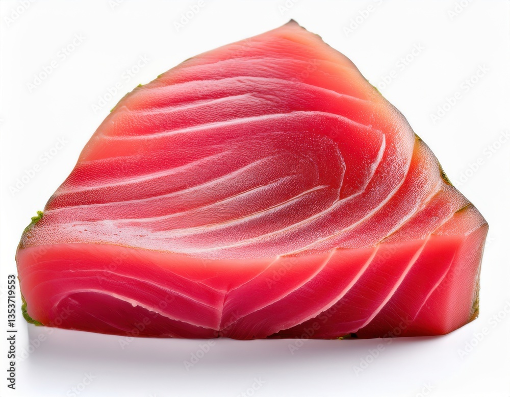 slice of tuna on isolated transparent white background. cut out slice of tuna on isolated transparent white background. cut out
