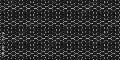 vector metal grid background. Abstract black texture background hexagon.