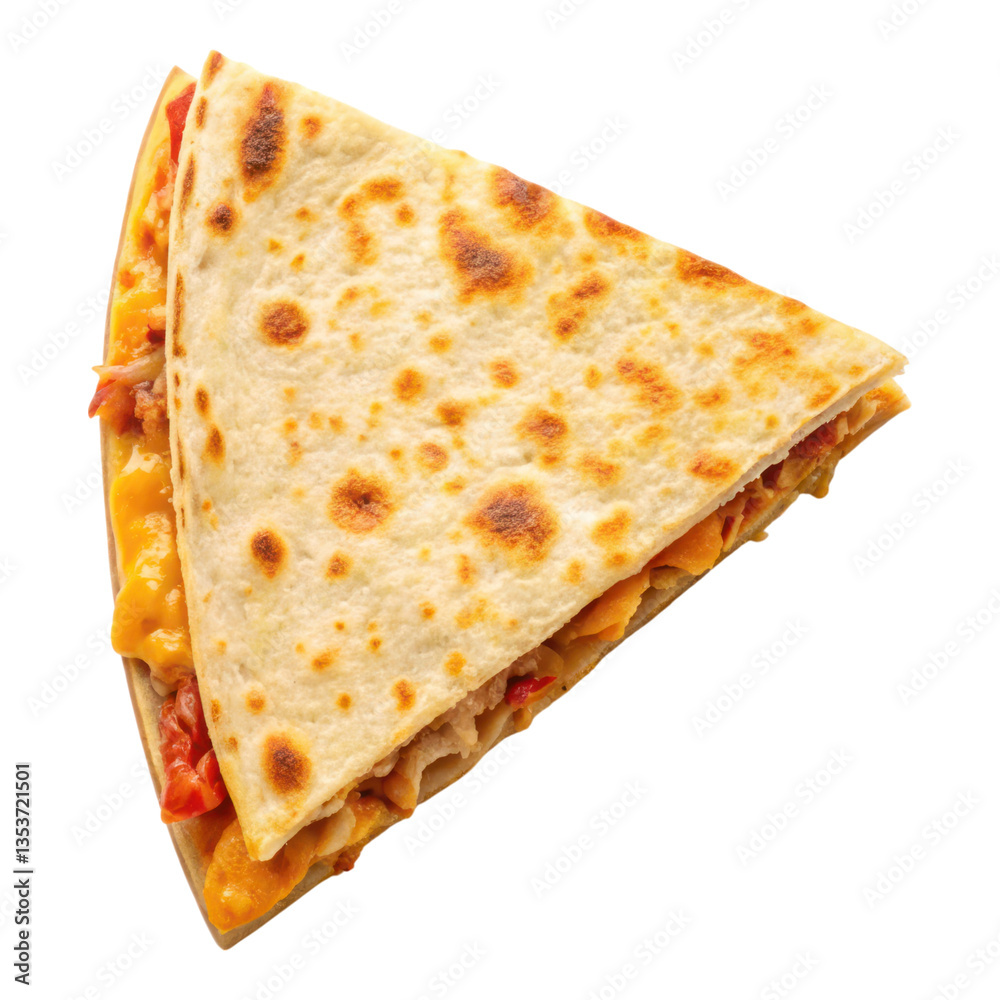 Fototapeta premium Delicious quesadilla filled with savory ingredients perfect for cinco de mayo celebrations and gatherings