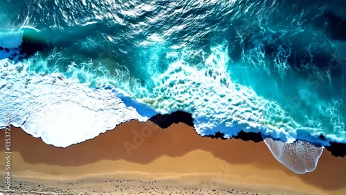 Ocean Power, Waves Crashing on the Shore