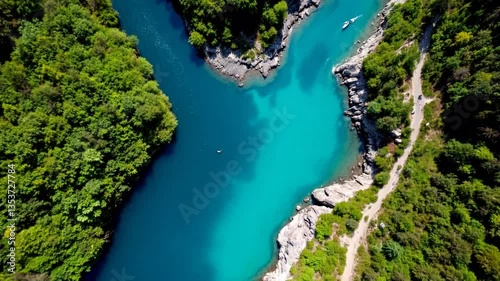 River Serenade- A Winding Waterway from Above