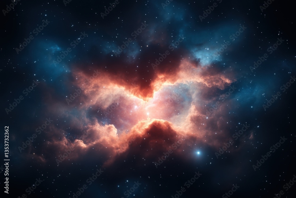 Fototapeta premium Colorful space nebula