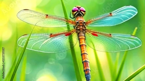 Majestic Dragonfly: A Close-Up of Nature's Elegance.