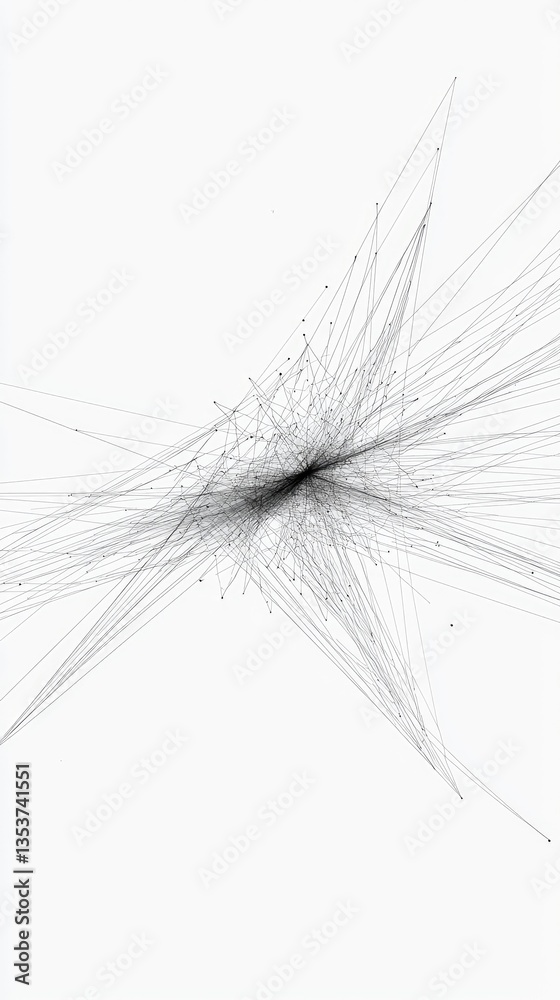 Obraz premium Abstract network design, complex structure, digital artwork