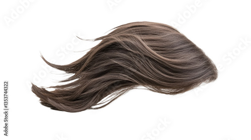 Wallpaper Mural A detailed image of flowing brown hair, beautifully styled, isolated with a transparent background. Torontodigital.ca