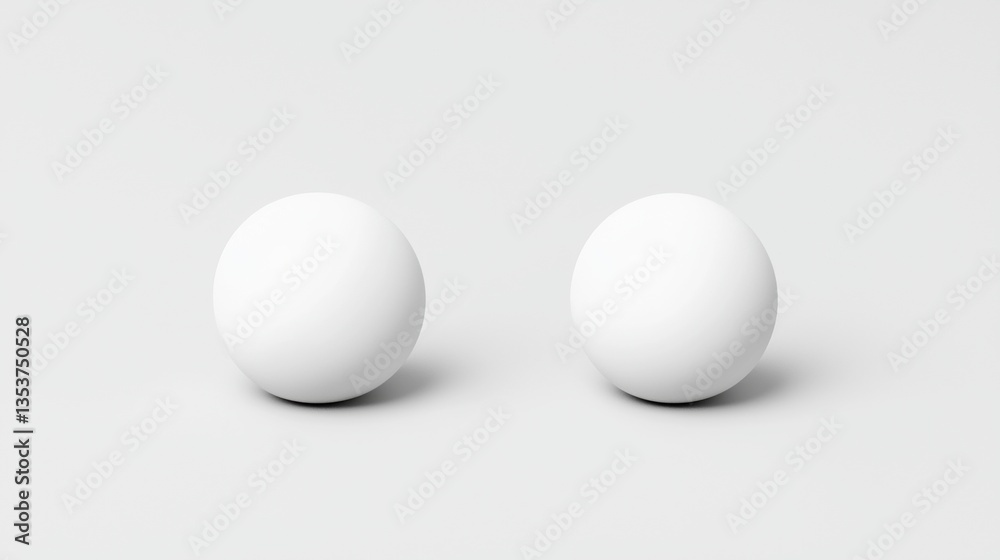 A white sphere with a shadow on a white background. A white sphere with a shadow on a white background.
