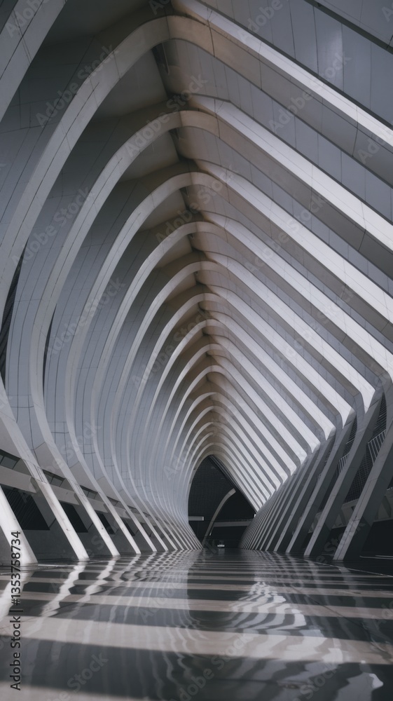 Obraz premium Futuristic Archways – A Modern Architectural Perspective