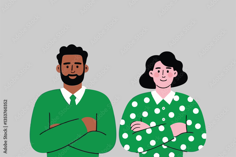 Diverse Team: Confident Stance, Multicultural Collaboration and Business Partnership Concept. Diverse Team: Confident Stance, Multicultural Collaboration and Business Partnership Concept.