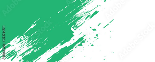 Abstract Sport Background with Green and white Brush Texture and Halftone Effect. Dirty Grunge Background