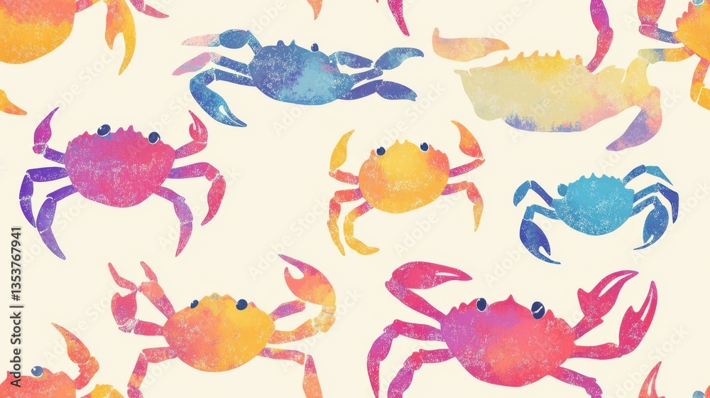 Obraz premium Whimsical Crab Design on Light Background