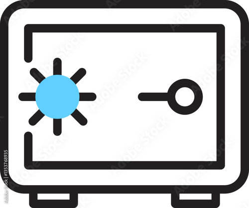 Safe deposit box line icon