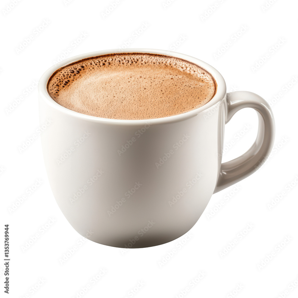 Fototapeta premium Freshly brewed coffee in a white cup