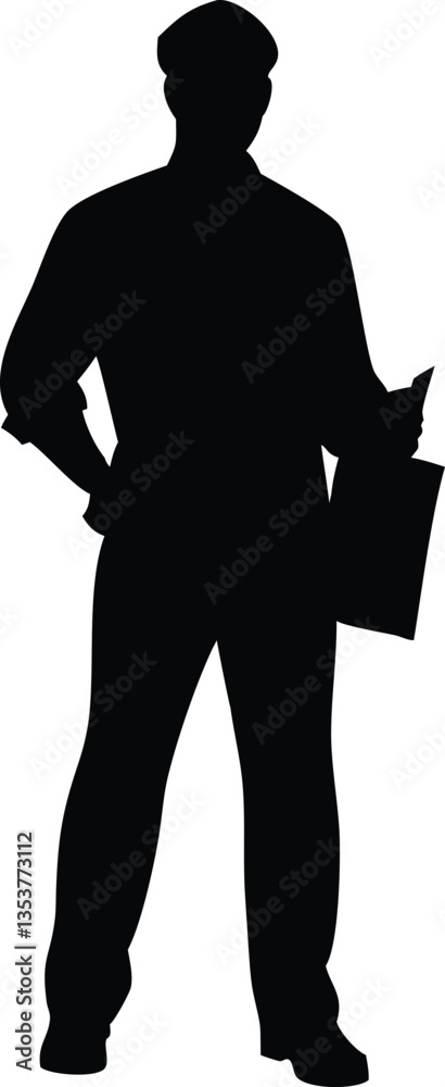 custom made wallpaper toronto digitalStanding engineer silhouette vector