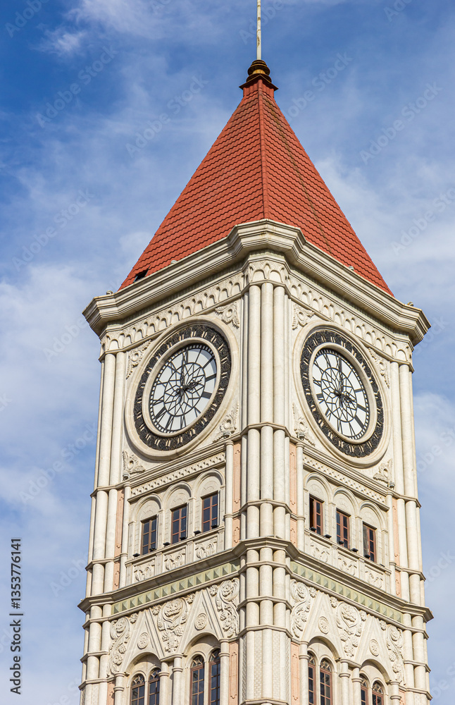 Clock tower in the Italian style neighbourhood of Tianjin, China