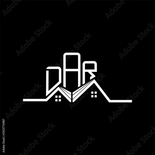 DAR Real State logo design, DAR simple and modern logo. DAR luxurious alphabet design