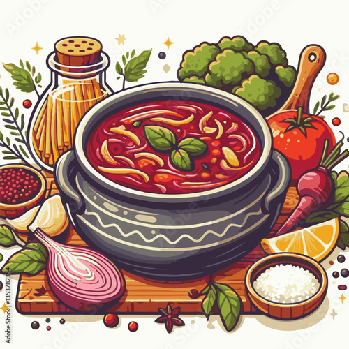 soup, food, borscht, bowl, ukrainian, dish, lunch, dinner, vegetable, beet, cream, cuisine, borsch, beetroot, red, healthy, meat, traditional, meal, hot, gourmet, homemade, plate, garlic, tasty, cooki