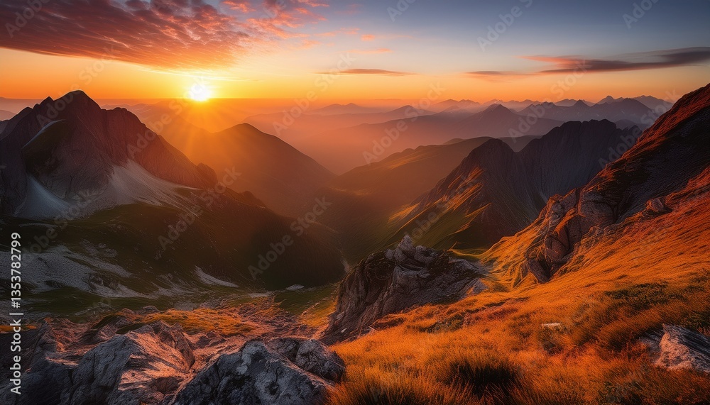 Obraz premium sunset mountains