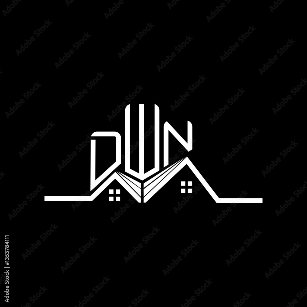 DWN Real State logo design, DWN simple and modern logo. DWN luxurious alphabet design DWN Real State logo design, DWN simple and modern logo. DWN luxurious alphabet design