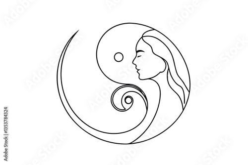 Yin Yang Woman Symbolism Balance, Harmony, Spirituality, Serenity, Nature