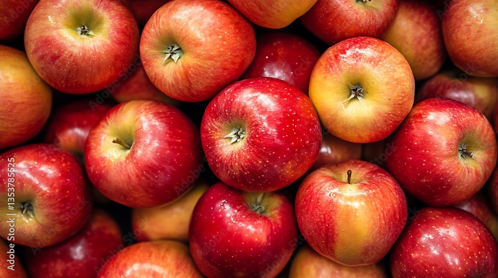 Fresh Red Apples Closeup.
