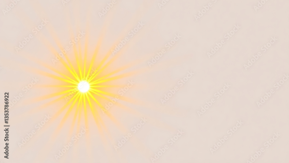 Fototapeta premium Sun rays effect isolated on background. Glowing sunlight with shine rays. Light PNG. sunburst, glistening light sun, Yellow sun glow. Sun glare. Summer spring decoration design elements 
