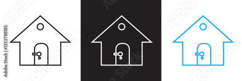 Home automation icon. Vector illustration. isolated on white and black background. EPS 10