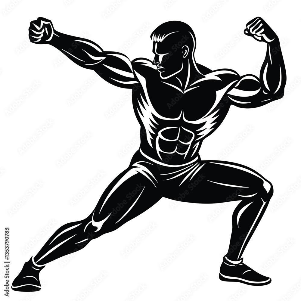 Man Exercise Silhouette Man Exercise Silhouette