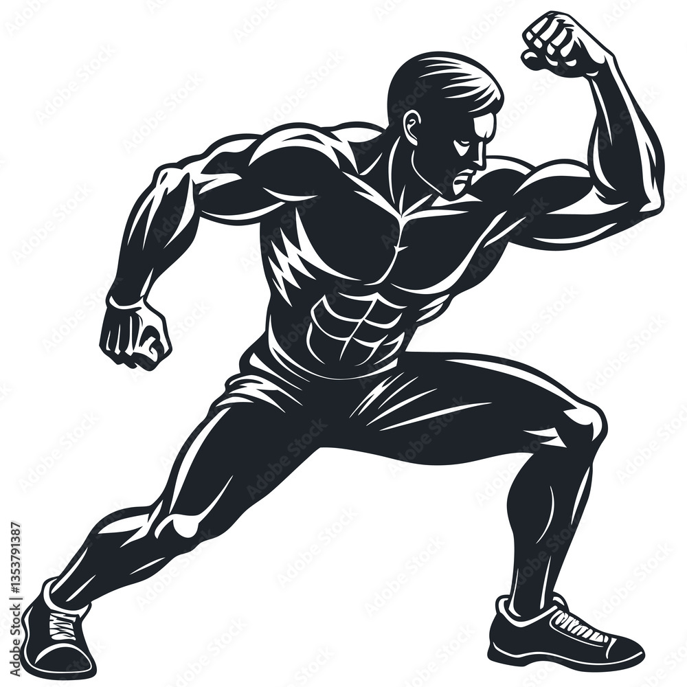 Man Exercise Silhouette Man Exercise Silhouette