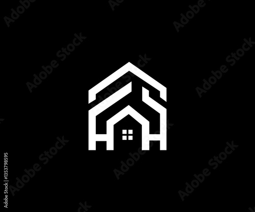 HH letter home financial minimal clean logo