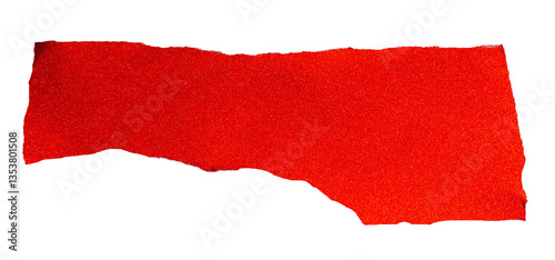 Wallpaper Mural Isolated torn red stripe of shiny paper on white background Torontodigital.ca