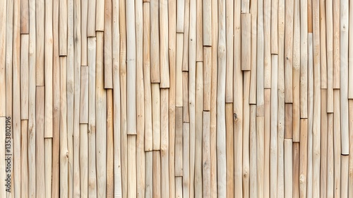 Natural bamboo wall texture interior design photo rustic style close-up view organic aesthetic for creative spaces