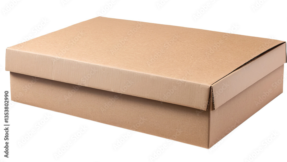 Plain Brown Cardboard Box with Flap for Packaging and Storage Use Plain Brown Cardboard Box with Flap for Packaging and Storage Use
