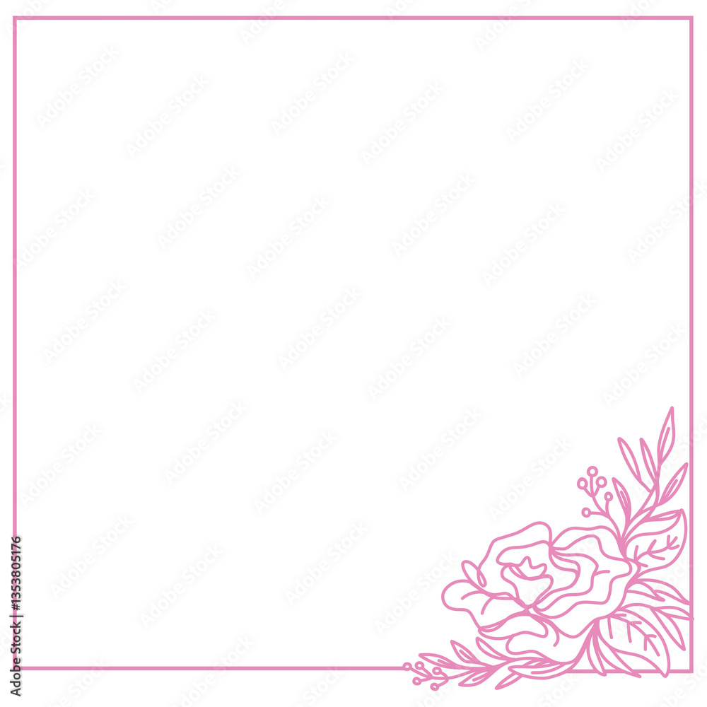 Floral Frame Wedding Invitation Cards Template Illustration Floral Frame Wedding Invitation Cards Template Illustration