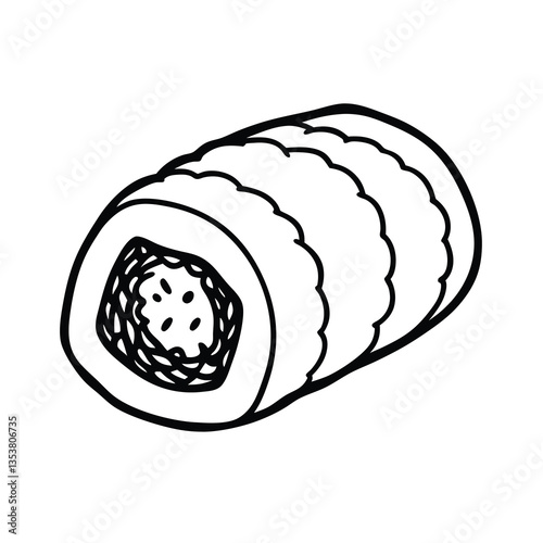 sushi rolls with wasabi