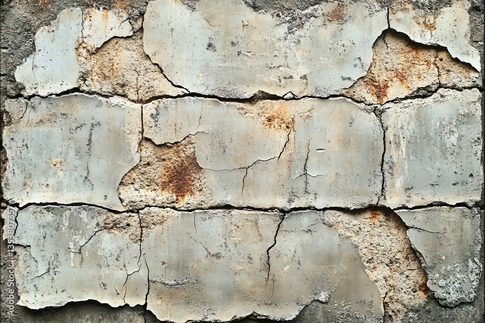 Fototapeta premium Weathered Concrete Wall: A Rustic Textural Study