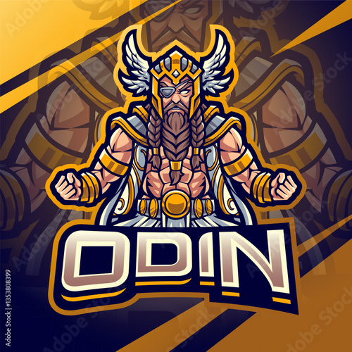 mascot odin logo beared man logo
