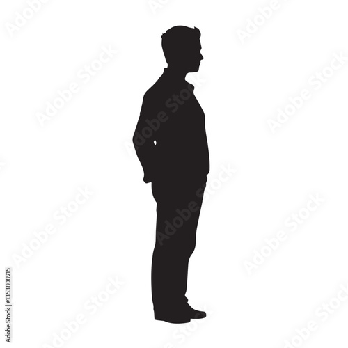 Silhouette of a man.