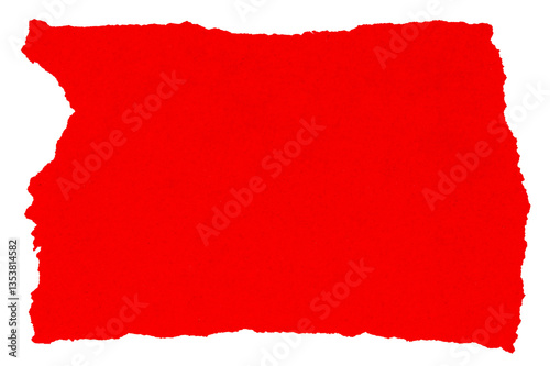 Wallpaper Mural Isolated torn red piece of matte paper on white background Torontodigital.ca