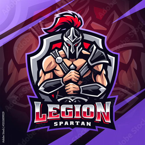 Collection of emblems of knights, soldiers, airplanes, horses, skulls. Knights on horseback, warriors with a sword, military skulls, Greek warriors, Spartans. Colorful set, vector illustration