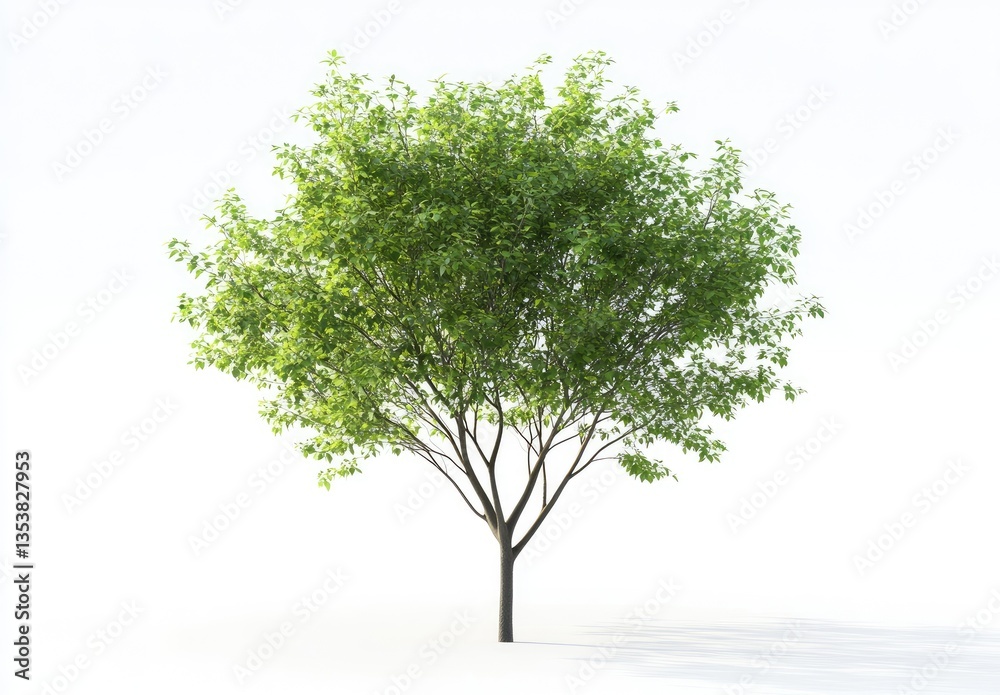 Obraz premium Isolated vibrant green tree